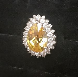 Antique Sterling Silver Played Cocktail Ring